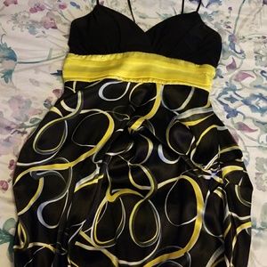 Yellow and Black short dress...